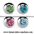 joyas piercing cuerpo bolas con piedra